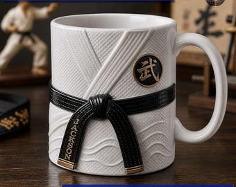 Personalized Karate Mug, Martial Arts Lifestyle Coffee Mug, Karate Student Gift, Black Belt Training Mug, Karate Student Keepsake