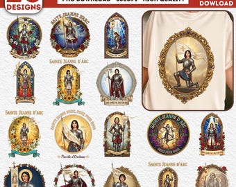Saint Joan of Arc Png Bundle, 20 PNG Jesus Maria, Christian Region Png, Jesus Christ Png, Religious Png Bundle, Faith Png