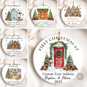 In Our New Home Ornament Bundle, 20 Ornament Designs In Our New Home, Festival Ornament Png, Custom Adress Ornament, Christmas Png