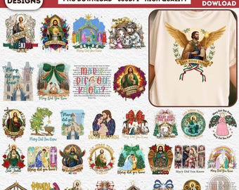 Christian Region Png Bundle, 100 PNG Jesus Is The Reason, Mary Did You Know Png, Nativity Scene Png, Religious Png Bundle, Holiday Png