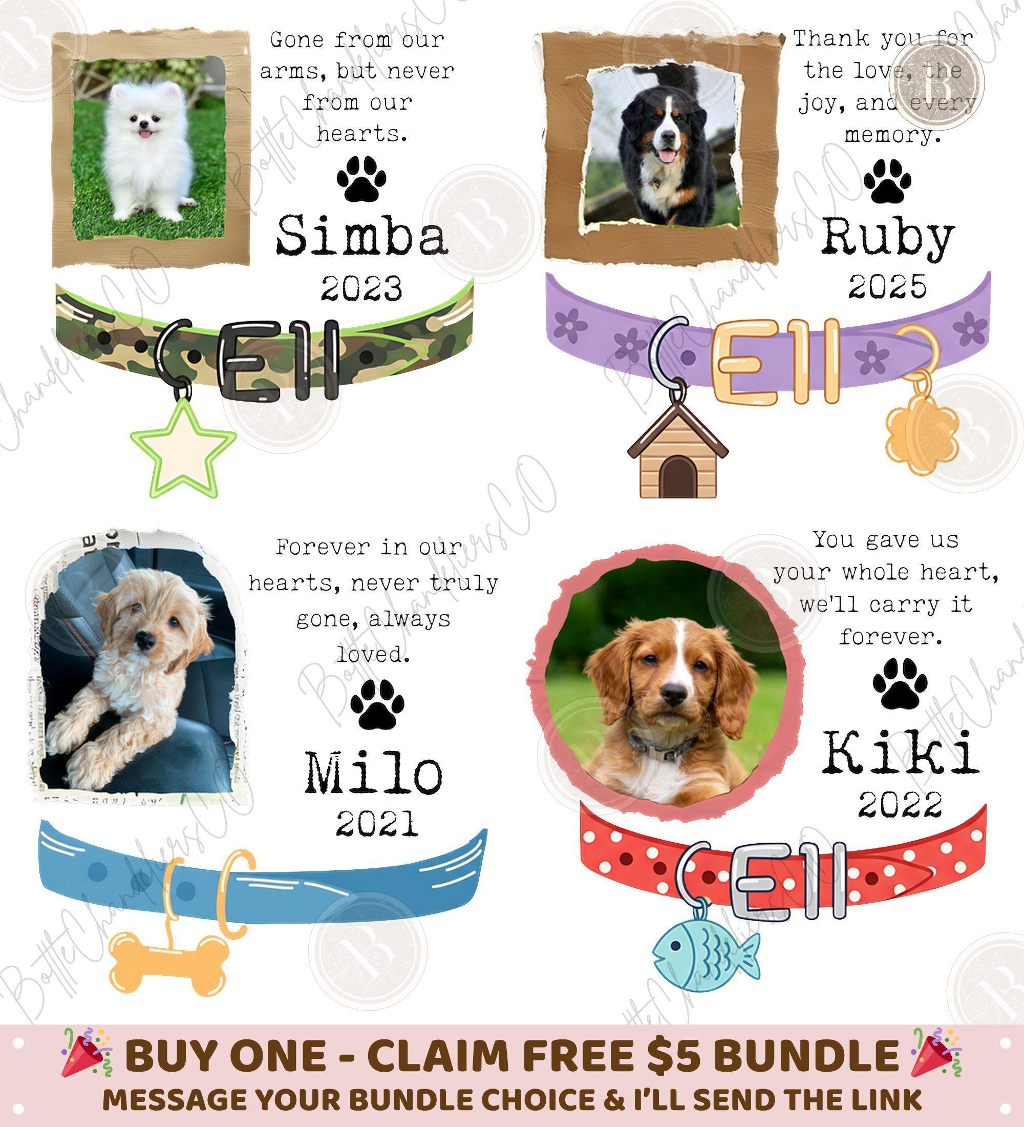Custom Memorial Canva Template, 6 PNG Custom Pet Photo, in Loving ...