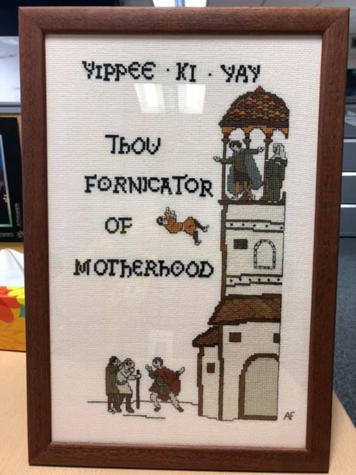 Yippee Ki Yay Thou Fornicator of Motherhood Cross Stitch PDF Etsy UK