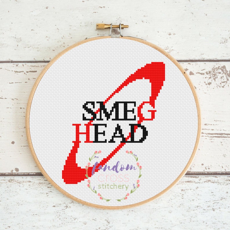 Smeg Head Cross Stitch PDF Pattern Instant Digital Download Geek Cross Stitch Pattern Red Dwarf Cross Stitch Pattern image 3