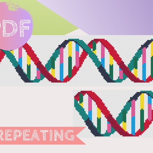 DNA Science Cross Stitch Pattern Digital Download PDF DNA Science Cross Stitch Pattern Digital Download PDF