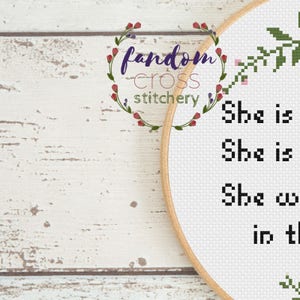 She Is Beauty, She Is Grace, She Will Punch You In The Face Cross Stitch PDF Pattern Feminism Cross Stitch Feminist Quote Cross Stitch image 7