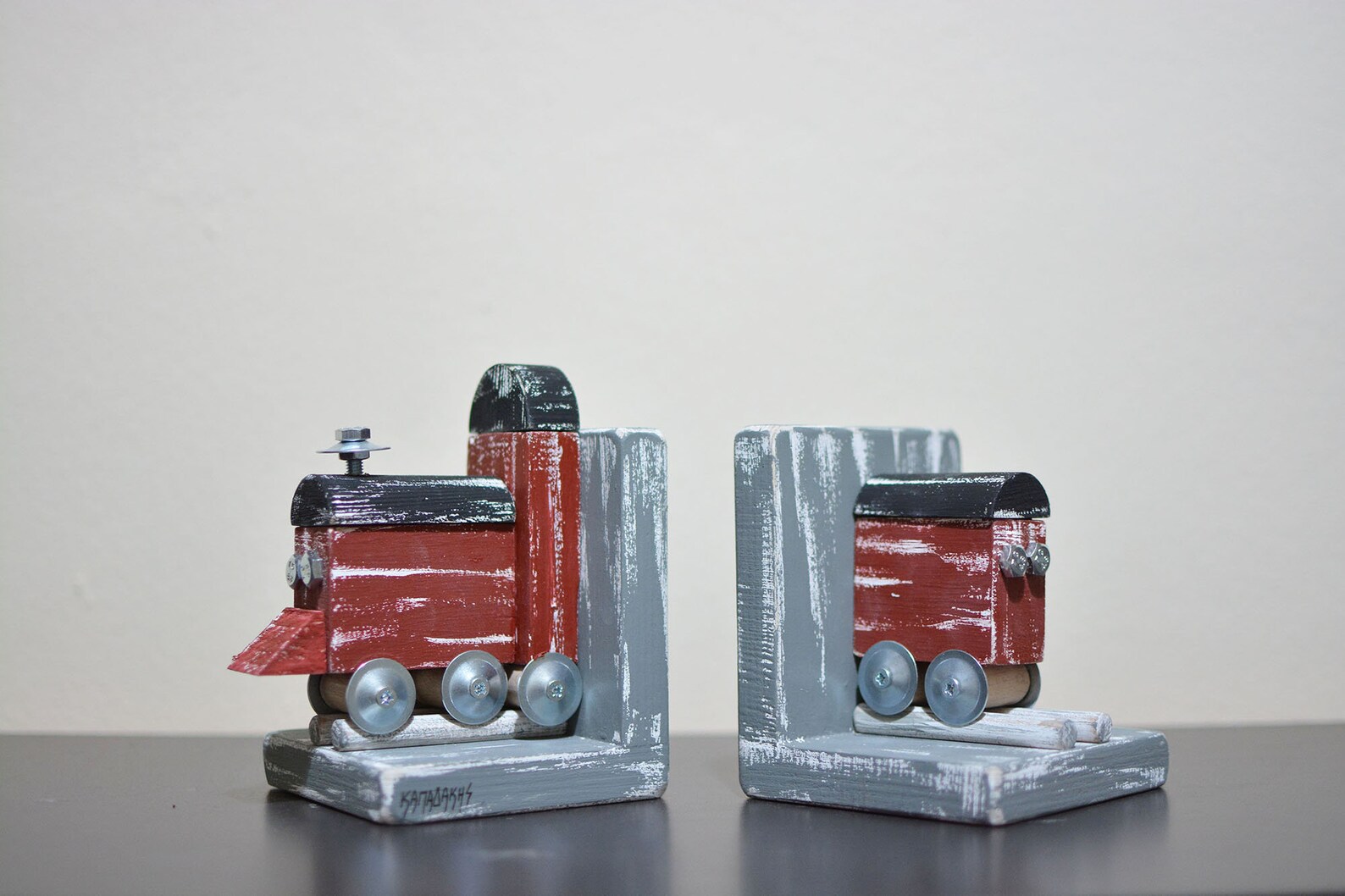 Wooden Bookcase train Wooden Stand for Books Etsy