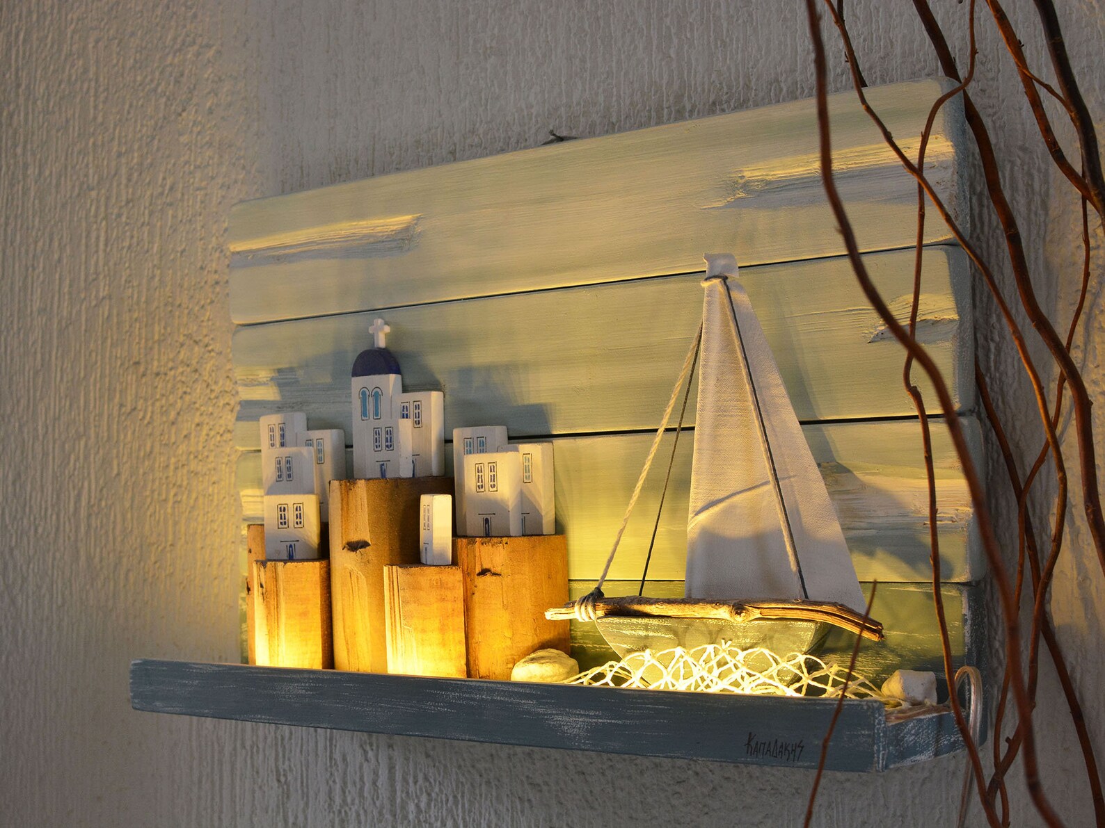 Santorini Wall Lamp Wall Lamp for Nursery Wood Lamp Up Led Etsy