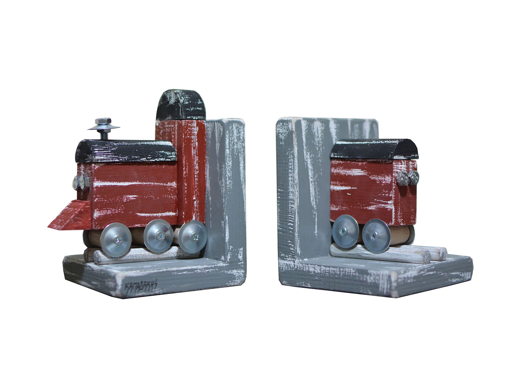 Wooden bookcase Train wooden stand for books Etsy