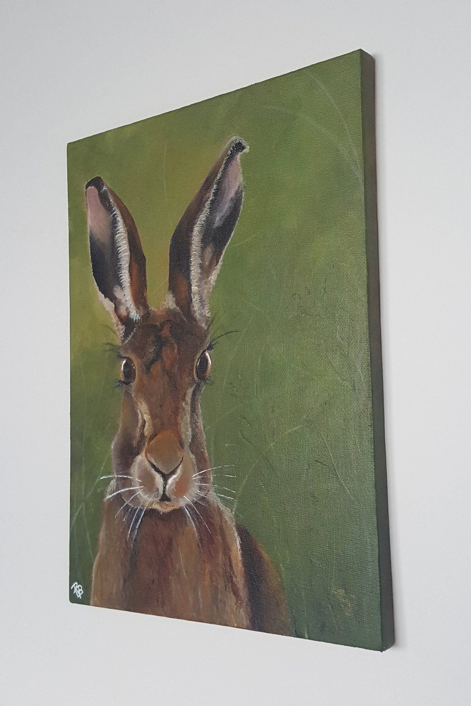 Handsome Hare painting Acrylic on canvas wildlife art. Etsy