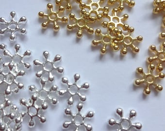100 pcs Quality Brightly Plated 7mm Tibetan Silver Star Spacer Beads 50 25