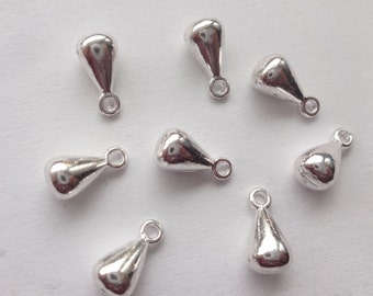 Teardrop Charm//Pendant Cherry Quartz Pink 14 x 24mm 3 Charms Accessory Crafts