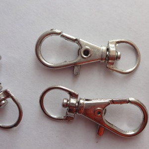 12  OR BULK BUY, Swivel Clasps,  Large clasps, lobster clasps, 31mm clasp, Silver Tone