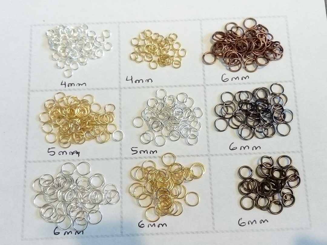 BULK 200 Jumprings, Standard THIN Jumprings, 4mm 5mm 6mm 7mm, Various ...