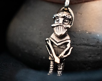 Ullr Norse mythology  inspired - Bronze pendant viking Pagan winter amulett
