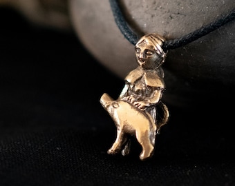Arduinna bronze pendant - myths inspired forrest witch pagan