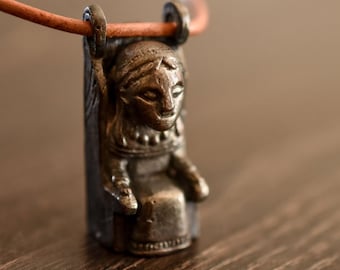 Frigg norse mythology myths inspired - viking pagan bronze pendant