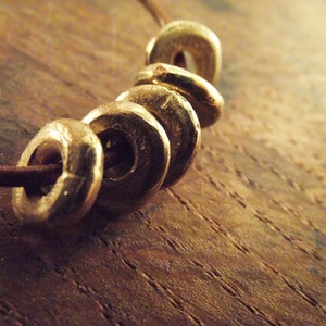Perles en bronze massif 11mm - set de 5