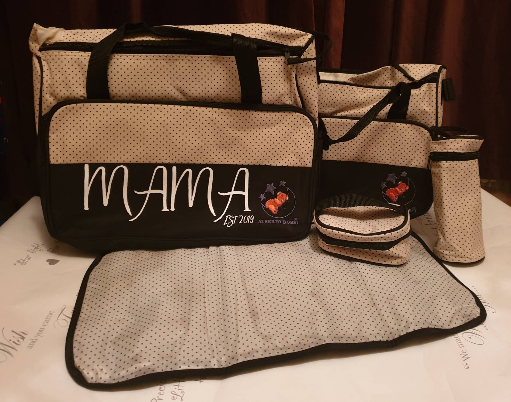 personalised changing bag