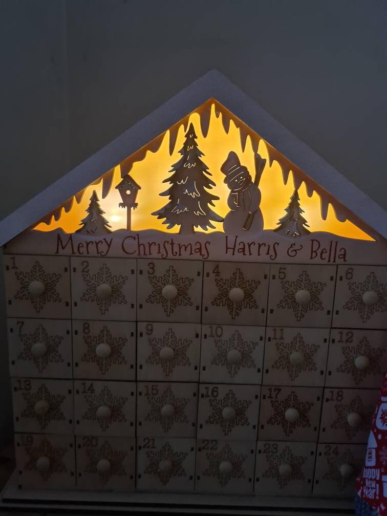 Christmas Advent Calendar Wooden Advent Calendar Fill Etsy UK