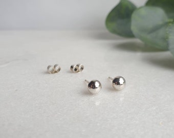 BALLS recycled silver stud earrings | silver ball stud earrings | recycled sterling silver ball earrings | round silver earrings | earrings