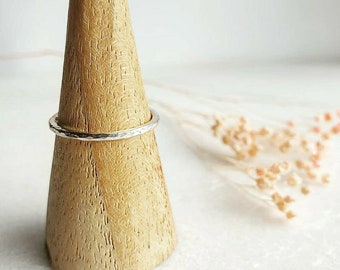 GLITTER STACKER recycled silver ring | narrow recycled sterling ring | simple thin recycled silver ring | minimal recycled silver ring |
