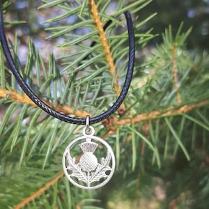 Scottish Thistle Necklace, Scotland Flower Pendant