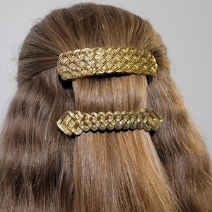 Celtic Knotwork Hair Clip: Gold or Silver Barrettes