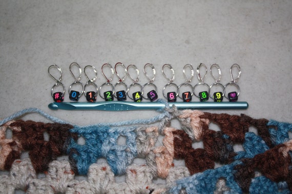 Locking Stitch Markers for Knitting and Crochet, Plastic Safety