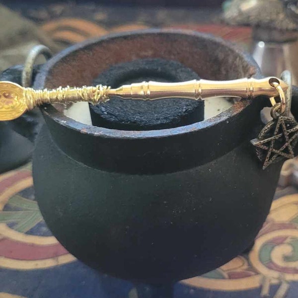 Incense Spoon Candle Scribe Wiccan Ritual Supplies, Pentacle Pentagram Pagan Witch Altar Shrine