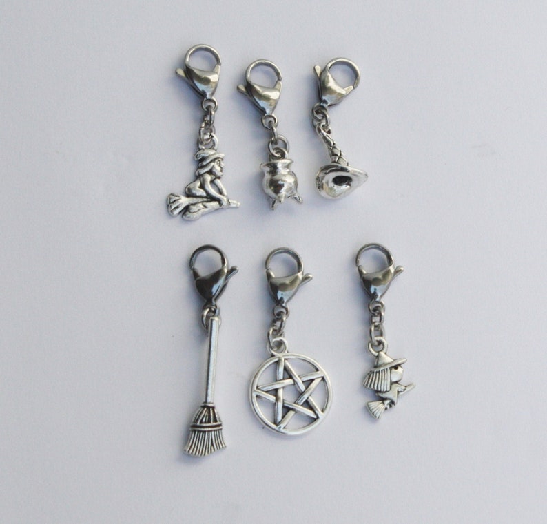 Pagan Wiccan Themed Stitch Year-end gift Markers Pulls S Journal Zipper San Jose Mall Charms