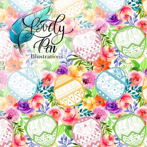 Bright Spring Easter Floral Seamless File