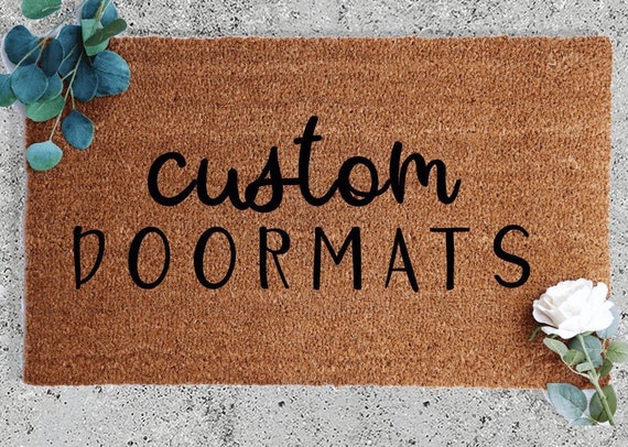 Custom Doormat Coir Doormat Outdoor Decor Outside Mat Personalized Doormat Easy Gifts Doormat Customized Doormats Outside Name Rug