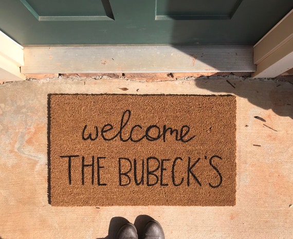 Custom Doormat Coir Doormat Outdoor Decor Outside Mat Personalized Doormat Easy Gifts Doormat Customized Doormats Outside Name Rug