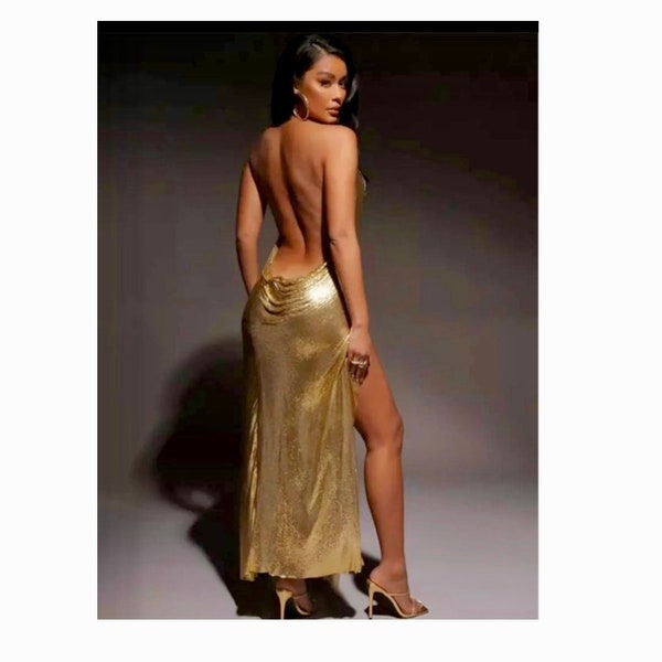 boohoo chainmail dress