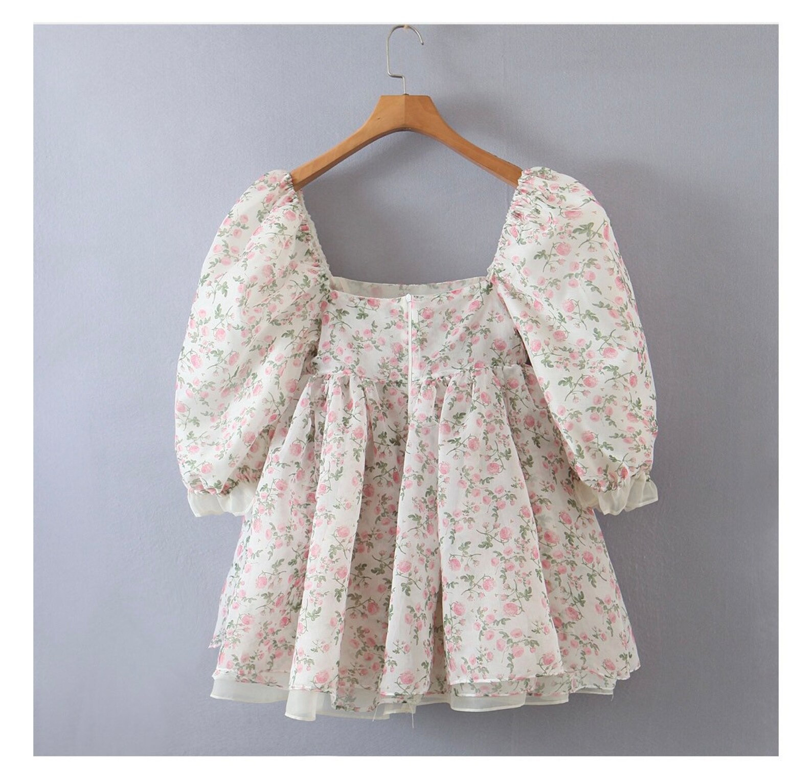 REVERSIBLE BABY DOLL Dress With Puff Sleeves Loveshack Style Etsy