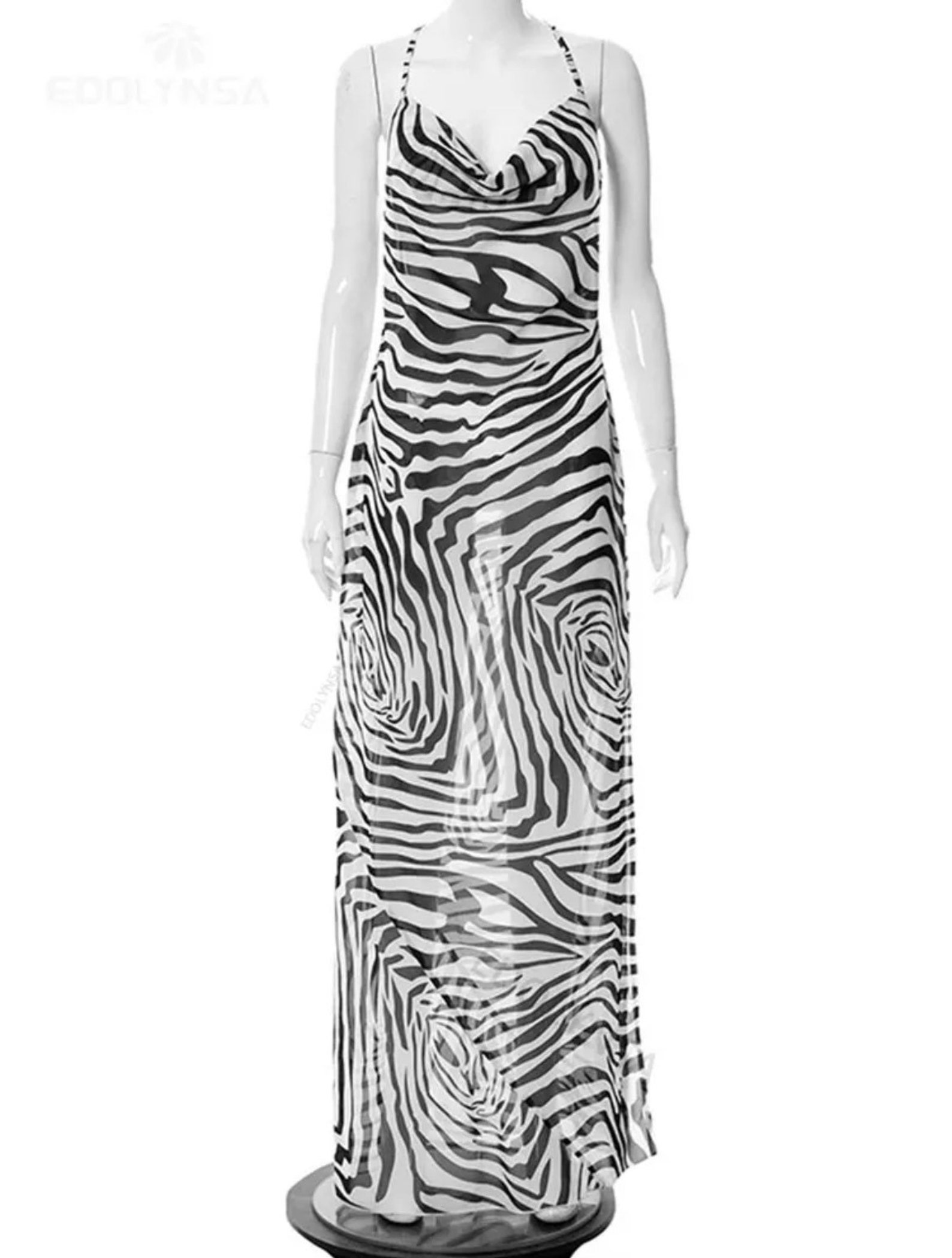 ZEBRA PRINT SLIP Dress Slip Dress Sheer Maxi Dress Zebra Etsy