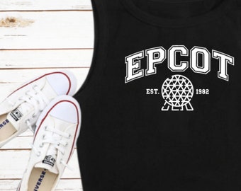 EPCOT Crop Tank Disney Shirts Croptop Disney Cropped Top Disney Tank Epcot Center WDW Disney Vacation Trip Tee