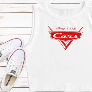 Cars Disney Pixar Crop Tank Crop Tank Disneyland Radiator Springs Disney Shirt Disney Crop Tank Top Lightning McQueen Mater