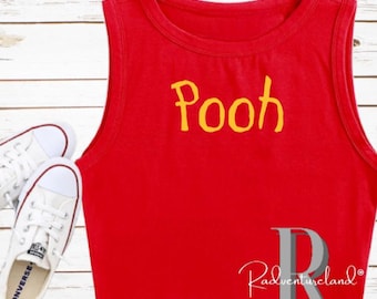 Winnie the Pooh Crop Tank Poohbear Disney Shirt Disney Croptop Disney Crop Tank Top Critter Country Disney Vacation Trip Tee WDW