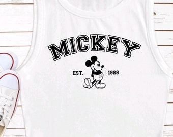 Mickey Mouse Disney Shirt Crop Tank Mickey Cropped Tank Top Disney Croptop WDW Disney Vacation Top