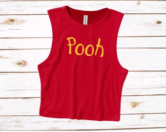 Winnie the Pooh Crop Tank Poohbear Disney Shirt Disney Croptop Disney Crop Tank Top Critter Country Disney Vacation Trip Tee WDW