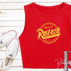 Rusteze Cars Crop Tank Disney Radiator Springs Carsland Disney Croptop Disneyland WDW California Adventure Mcqueen Mater