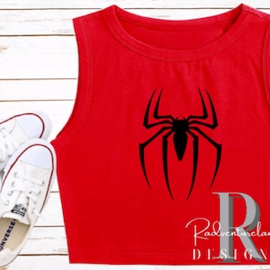 Amazing Spiderman Crop Tank Avengers Campus Disney Shirt Disney Crop DCA Disneyland WEB Webslinger  Shirt