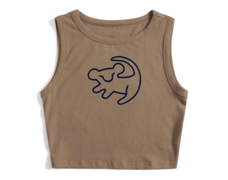 Lion King Croptop Tank Lion Cub Simba Mufasa Disney Shirt Disney Crop Animal Kingdom AK WDW Crop Tank DAK Vacation trip Tee Black