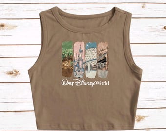 Walt Disney World Croptop 4 Parques WDW Crop Tank Animal Kingdom EPCOT Hollywood Studios Magic Kingdom