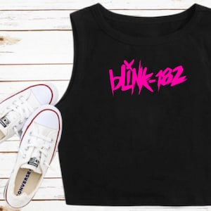 Blink-182 Tank Top Blink 182 Crop Tank Top blink182 croptop Mark Tom Travis Blink 182 Tour Shirt