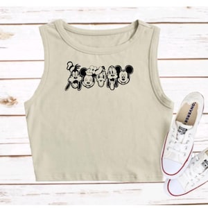 Mickey and Co Friends Crop Tank Disney Shirt Disney Crop Magic Kingdom Hollywood Studios AK WDW Crop Tank DAK Vacation trip Tee