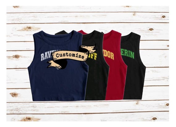 School Crop Tops Croptop Wizard Houses Universal Studios Shirts Hp Tank Tops Universal Studio Crop Tops