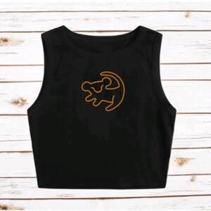 Lion King Croptop Tank Lion Cub Simba Mufasa Disney Shirt Disney Crop Animal Kingdom AK WDW Crop Tank DAK Vacation trip Tee image 5