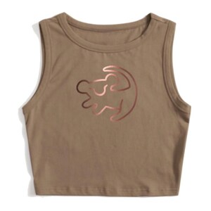Lion King Croptop Tank Lion Cub Simba Mufasa Disney Shirt Disney Crop Animal Kingdom AK WDW Crop Tank DAK Vacation trip Tee Rosegold